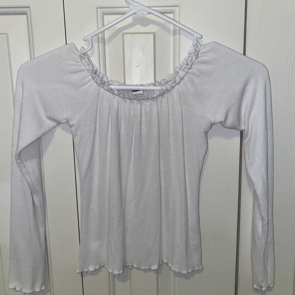 Garage Off the Shoulder Cropped Top